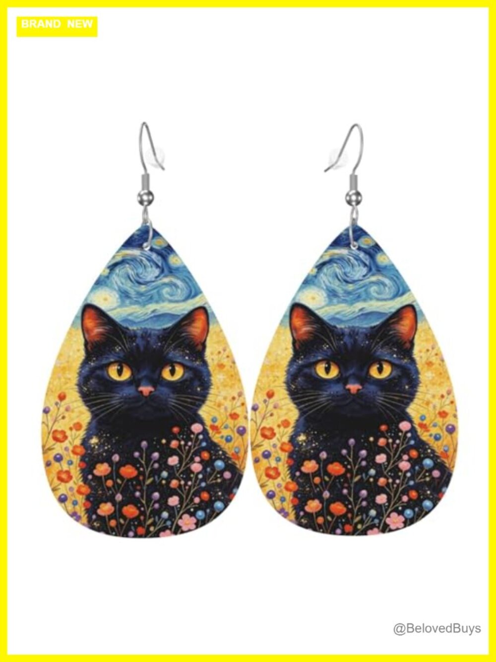 Dangle Earrings for Women - Teardrop Faux Leather Drop Earrings